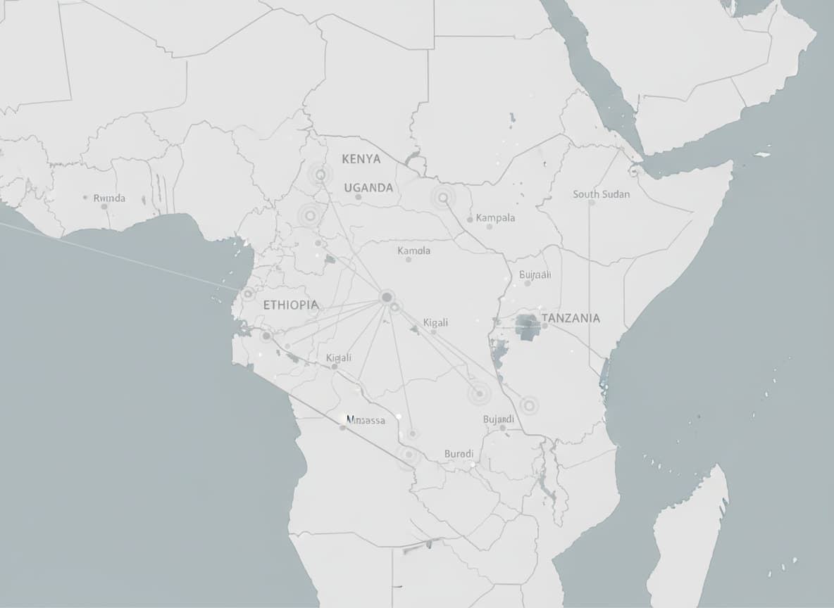 Map showing APA branch locations across Kenya and Uganda