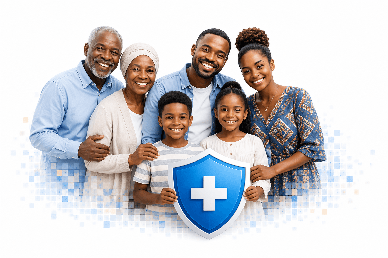 Family protected by health insurance