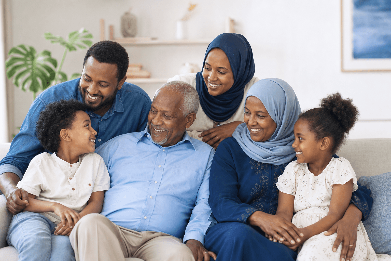 Multi-generational family at home protected by the APA Life Whole Life Plan